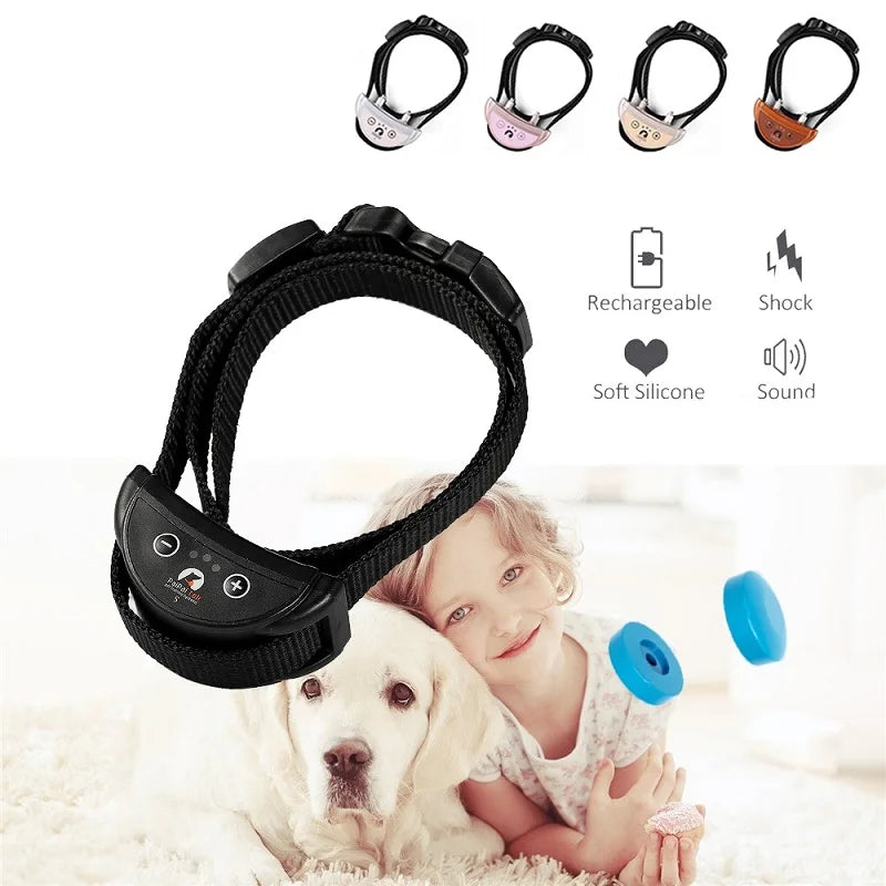 Dog Bark Control Collar: Adjustable Sensitivity, Rechargeable, Patent Design  petlums.com   