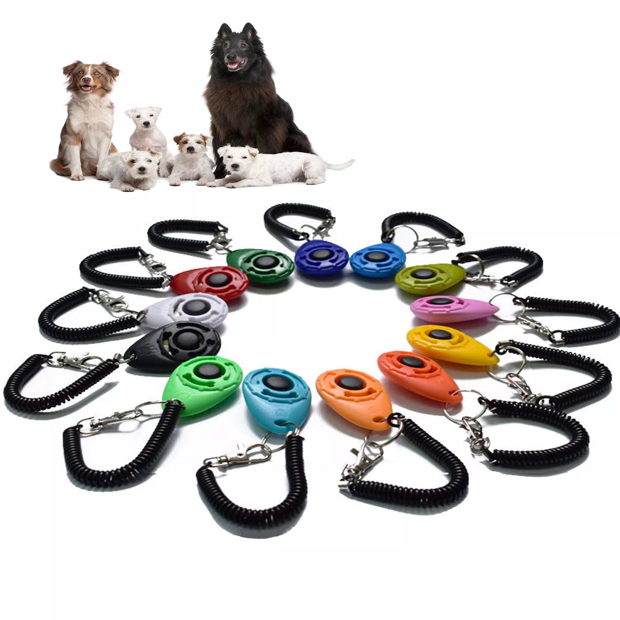 Dog Clicker Training Tool: Effective Pet Trainer Aid with Adjustable Wrist Strap  petlums.com   