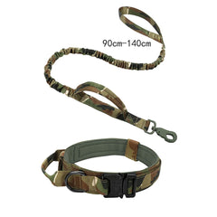 Military Tactical Dog Collar with Durable Nylon Lead & Breakaway Leash