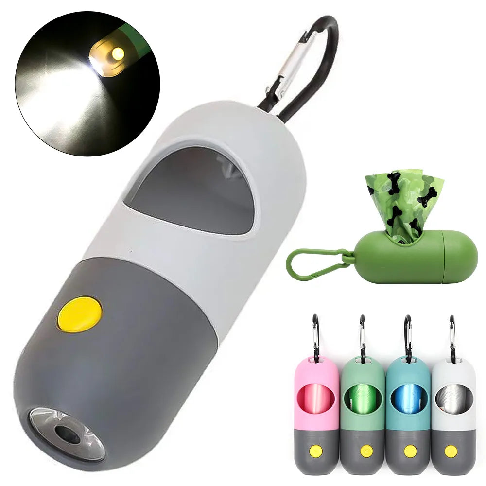 LED Light Pet Waste Bag Dispenser: Eco-Friendly Outdoor Cleaning Solution  petlums.com   