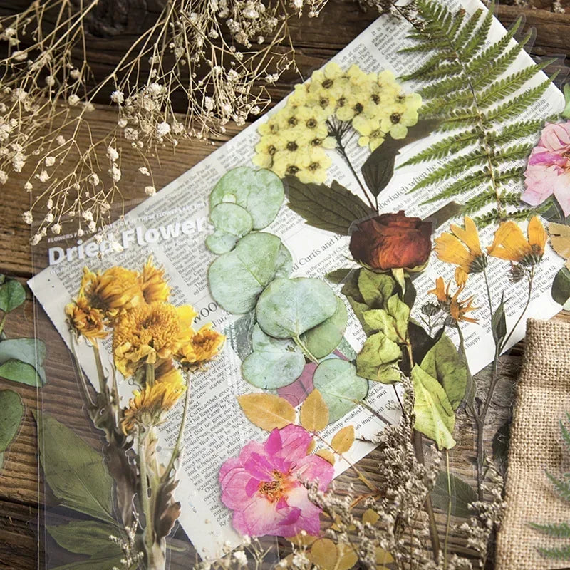 Vintage Dried Flower Sticker Set for Crafts & Journaling  petlums.com   