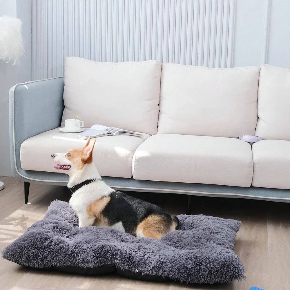 Plush Anti-Anxiety Dog Bed: Cozy Mat for Large Dogs  petlums.com   