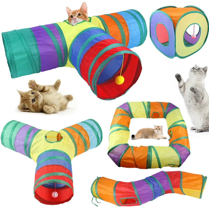 Interactive Cat Tunnel Toy: Engage, Train, & Entertain Pets for Hours  petlums.com   