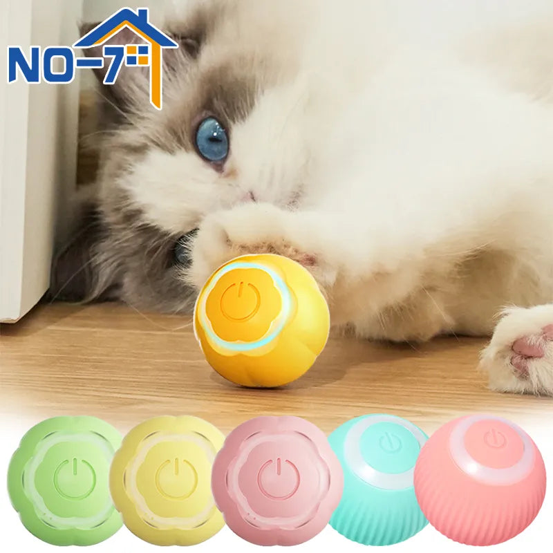 Smart Interactive Cat Toy Ball for Indoor Cats: Self-moving Kitten Magic Ball  petlums.com   