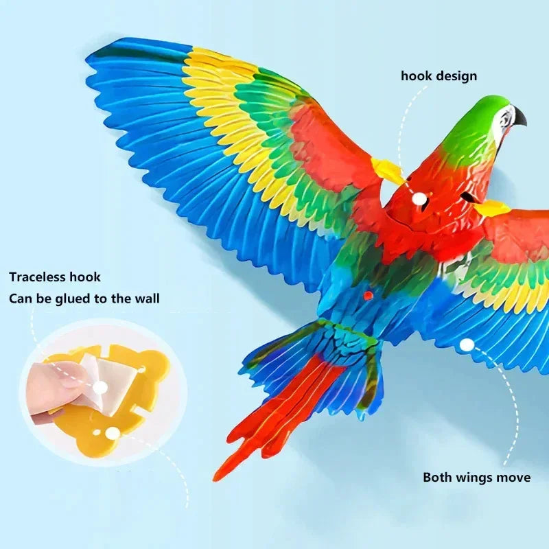 Interactive Hanging Eagle Cat Toy: Teaser Play Scratch Rope  petlums.com   