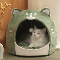 Cozy Cat Bed: Soft & Cute House for Small Pets - Warm Autumn Winter Comfort