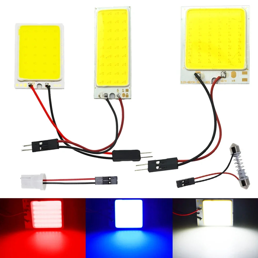 Car LED Interior Light Bulb Kit: High-Quality Multi-Color COB Panel Lamp for Auto Interiors  petlums.com   