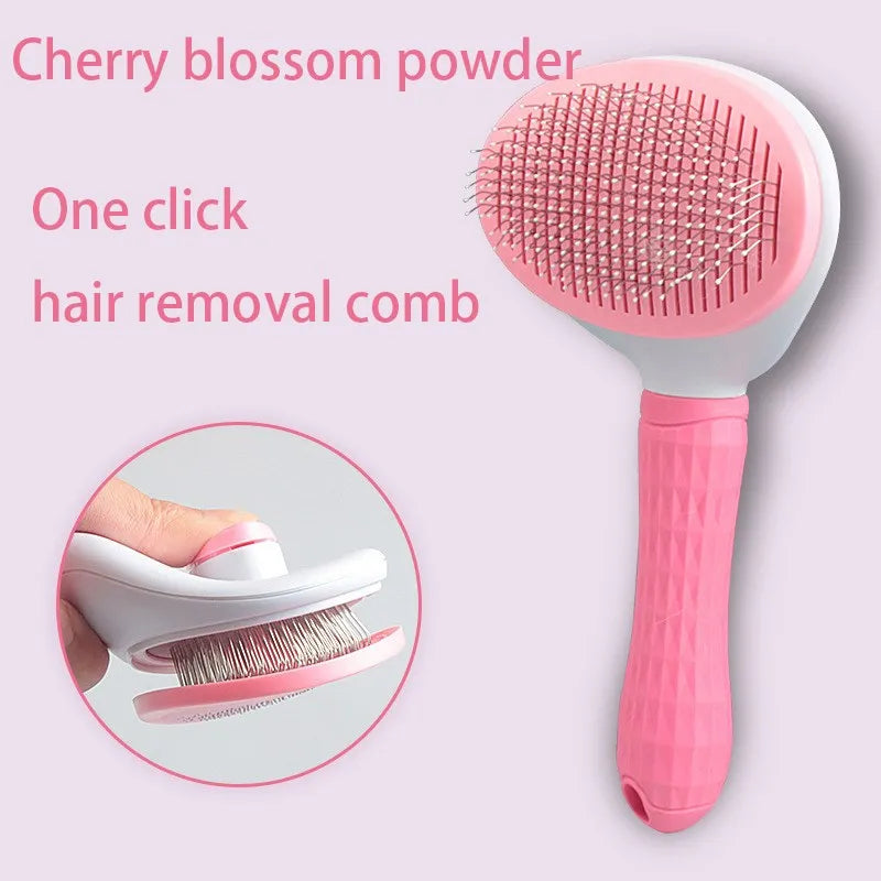 Pet Hair Remover Brush for Dogs Cats Grooming Tools Accessories  petlums.com Pink  