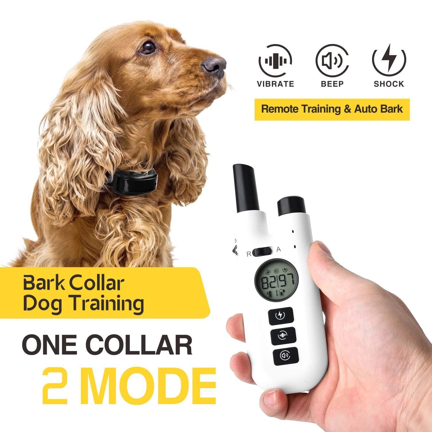 Dog Training Bark Collar with Remote Control: Train Your Dog with Ease  petlums.com   