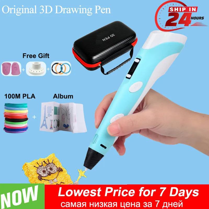 3D Pen for Kids: Creative Drawing Printing Toy for Christmas Birthday Gift  petlums.com   