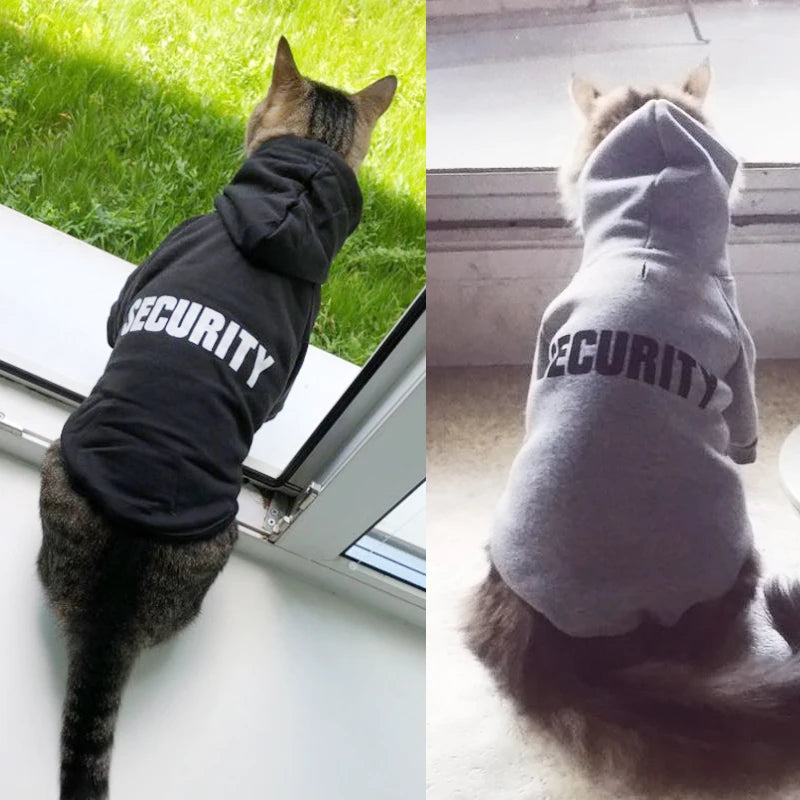 Security Cat Jacket: Fashionable Warm Pet Clothing for Small Dogs & Cats  petlums.com   