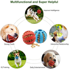 Interactive Pet Rubber Chew Toy for Small Dogs: Clean Teeth, IQ Training & Fun Games