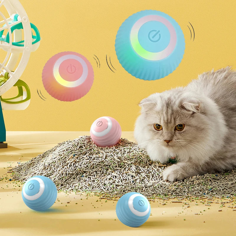 Electric Smart Cat Toy: Interactive Rolling Kitten Exercise Ball  petlums.com   