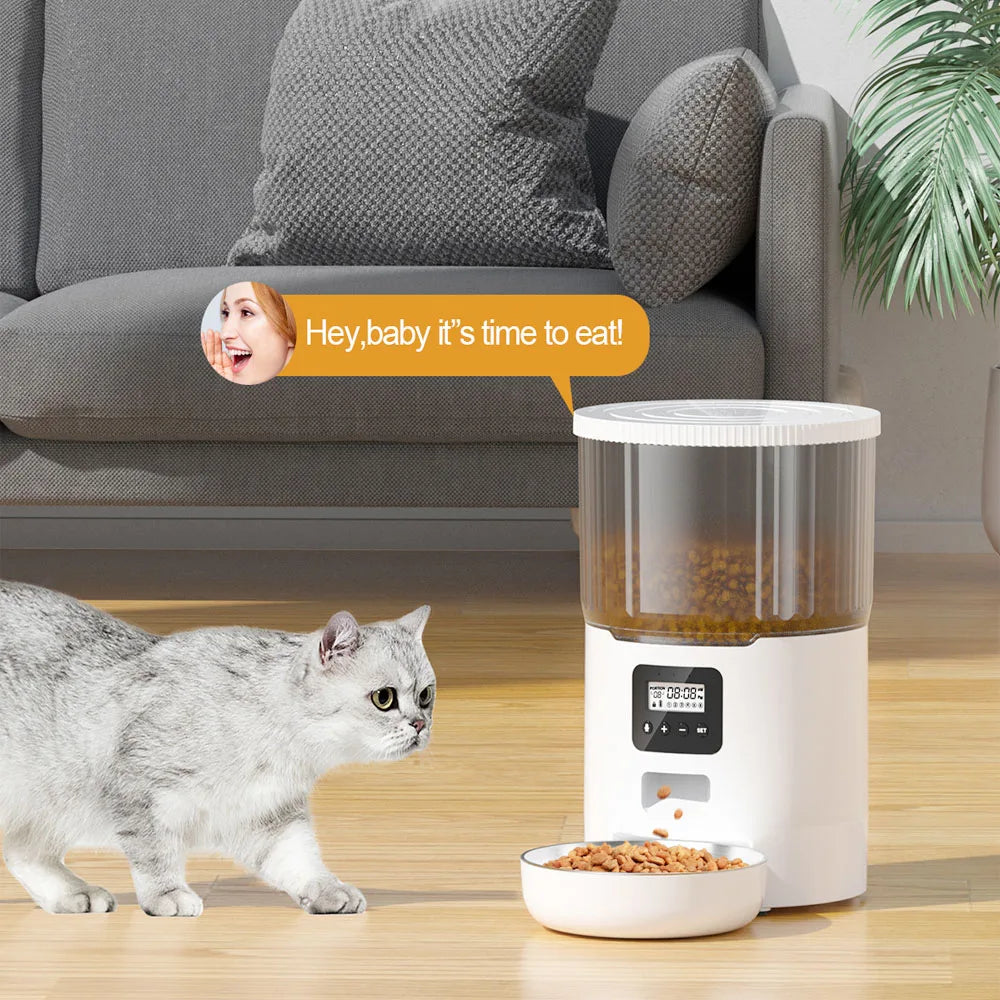Smart Pet Feeder: WIFI Automatic Food Dispenser & Drinking Fountain  petlums.com   
