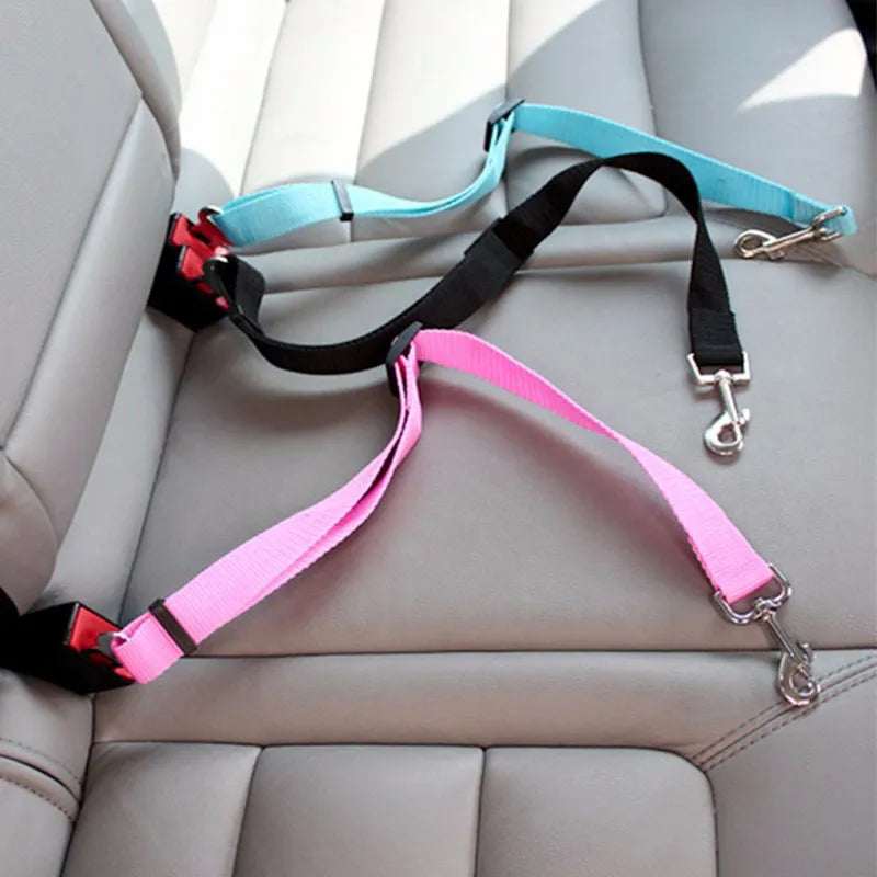 Adjustable Pet Car Seat Belt for Dogs and Cats: Safety Harness Clip for Vehicle  My Store   