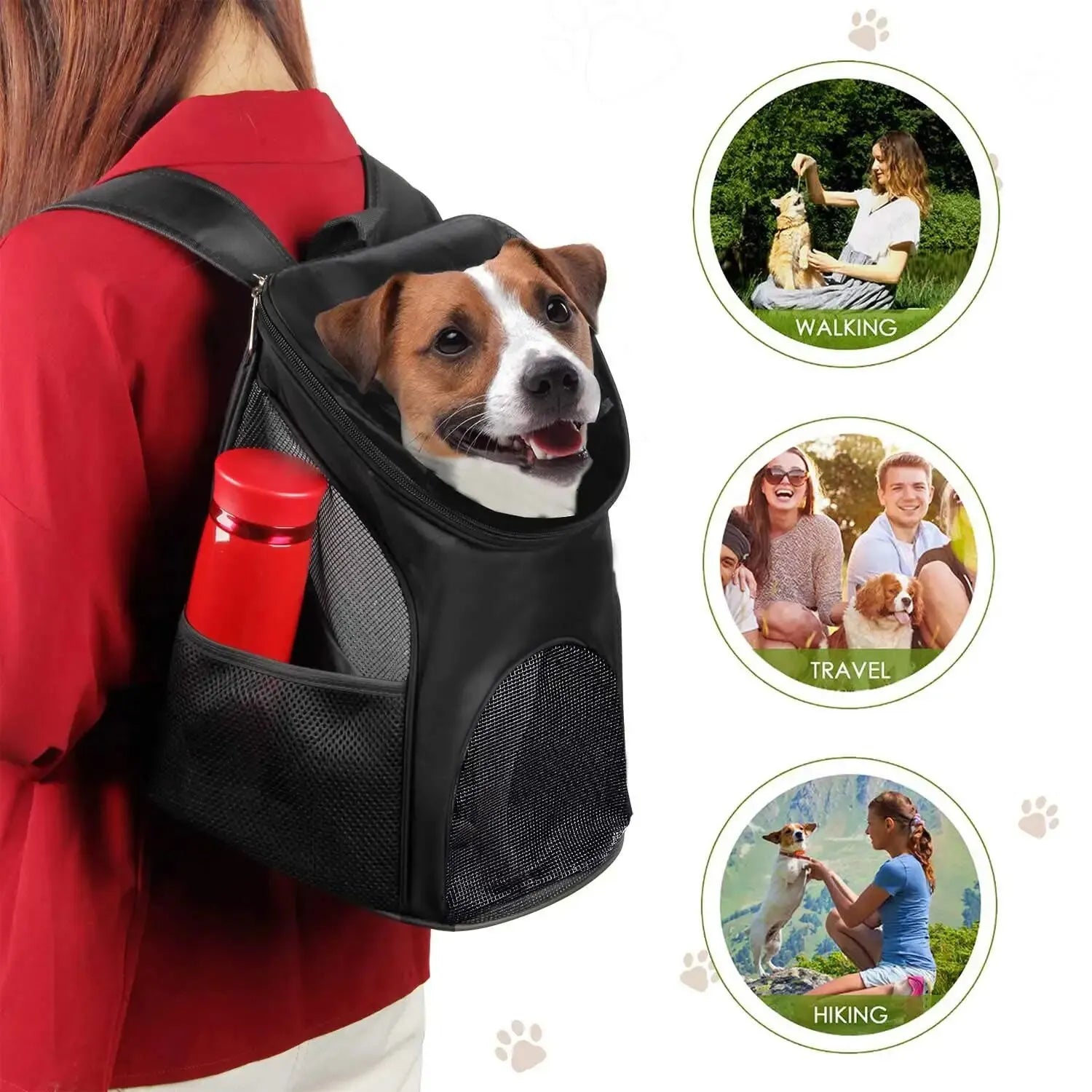 Ventilated Mesh Pet Carrier Backpack for Small Dogs and Cats  petlums.com   