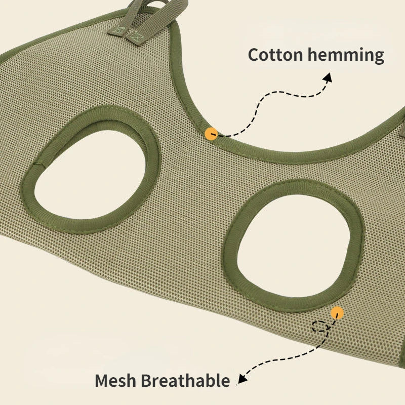 Pet Grooming Hammock: Portable Restraint Bag for Calm Nail Trimming & Bath Time  petlums.com   
