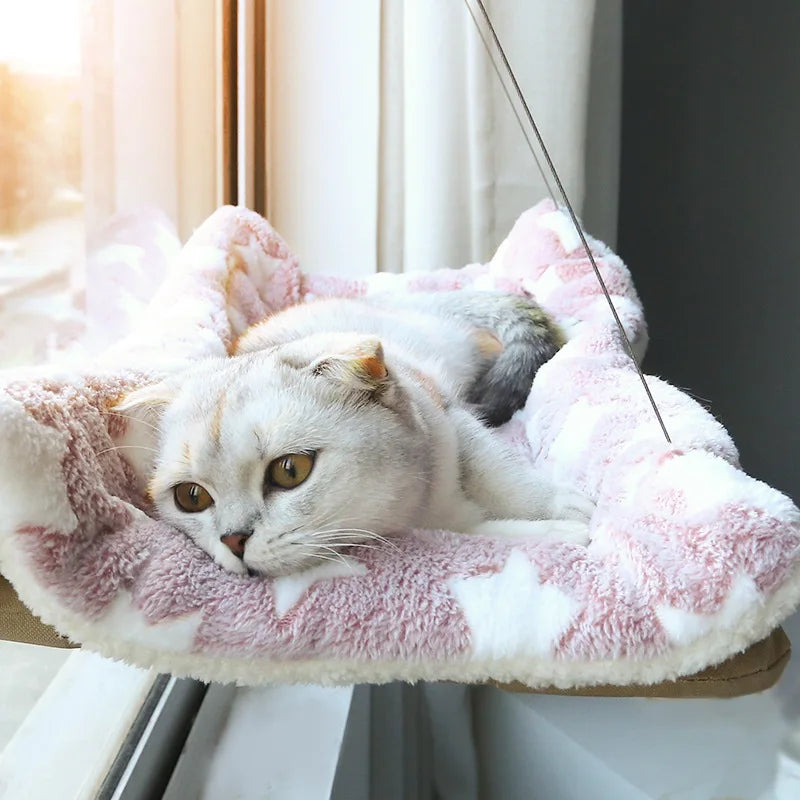 Hanging Cat Bed Hammock: Ultimate Cat Relaxation Spot & Window Seat  petlums.com   