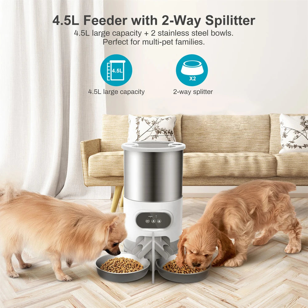 Smart Pet Feeder: Remote Feeding, Customizable Schedule, Voice Recording  petlums.com   