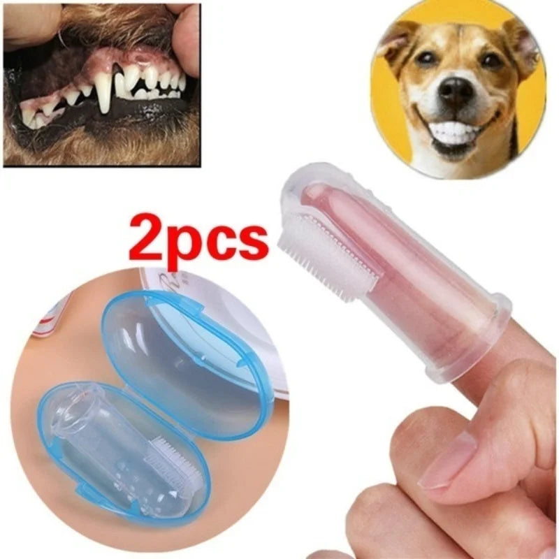Pet Finger Toothbrush: Easy Oral Care for Dogs and Cats  petlums.com   