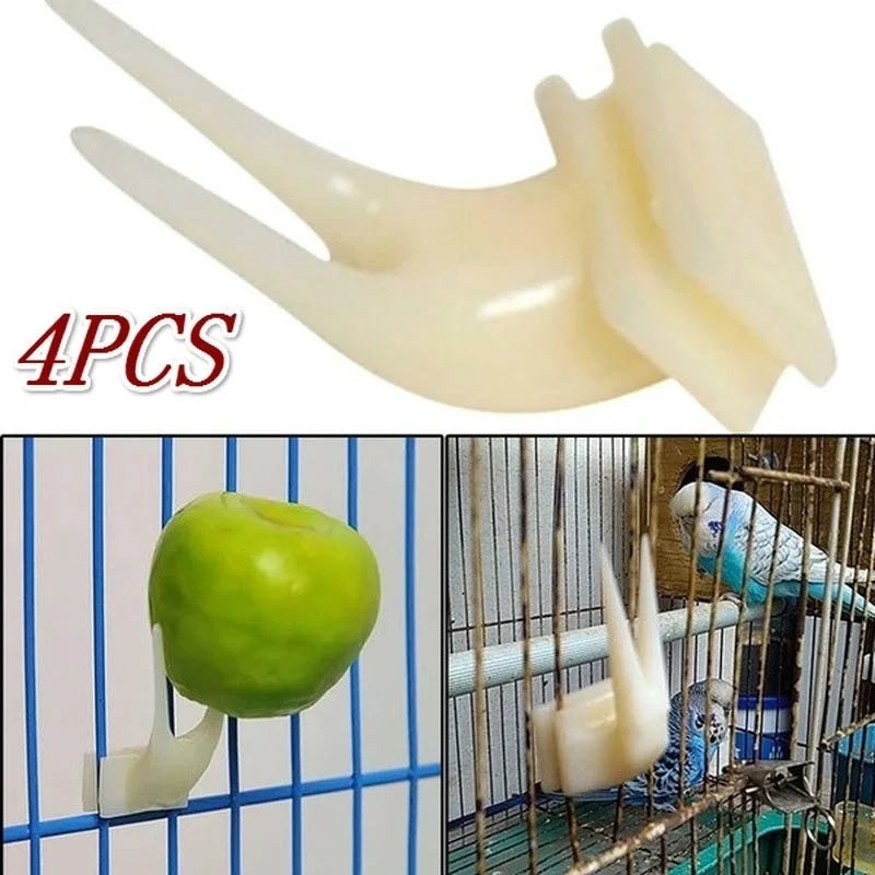 Birds Parrots Fruit Fork Plastic Food Holder Cage Feeder  petlums.com   