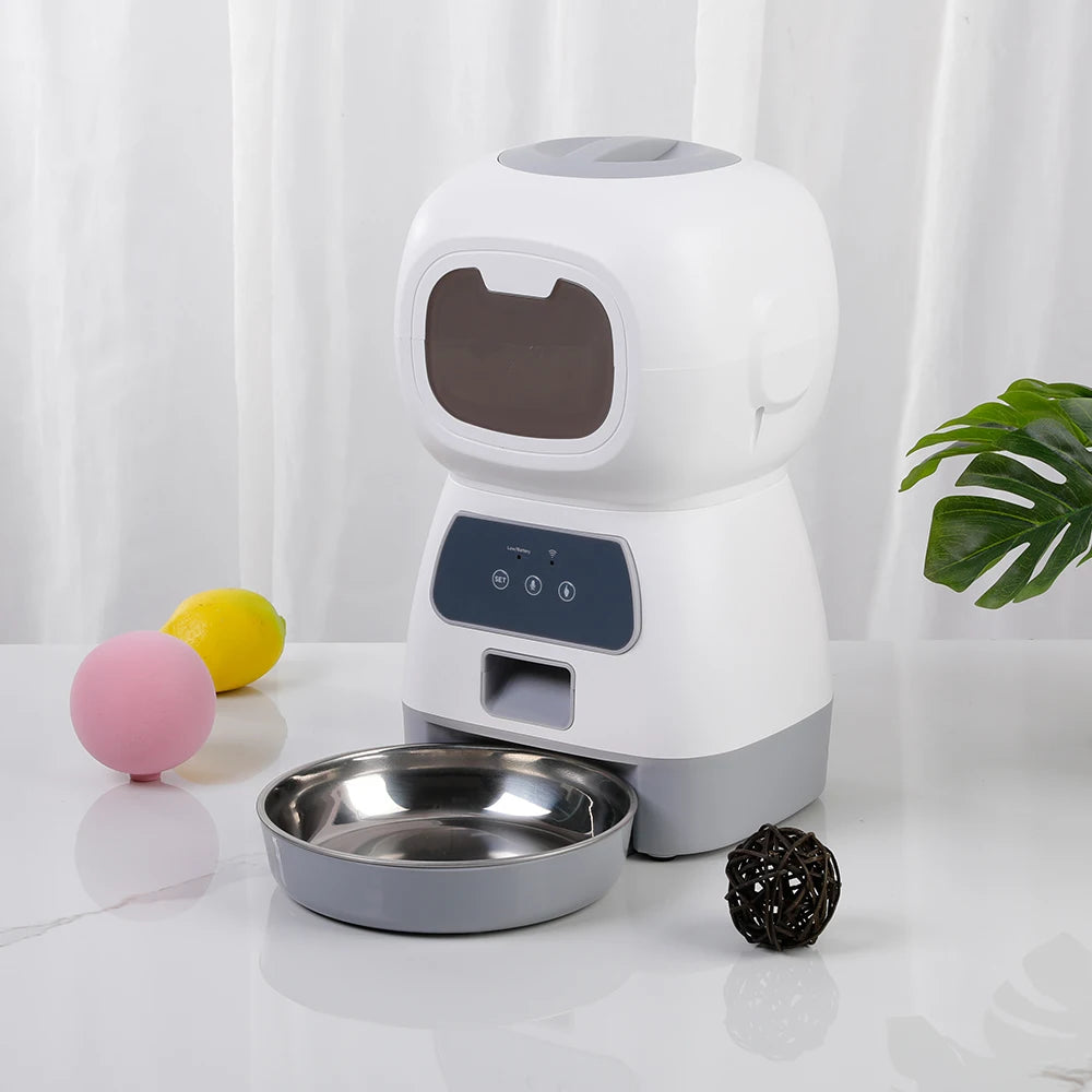 Automatic Pet Feeder WiFi Smart Food Dispenser Cat Dog Bowl: Healthy Feeding & Smart Connection  petlums.com   