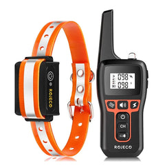 ROJECO Electric Dog Training Collar: Remote Rechargeable Bark Control & Shock