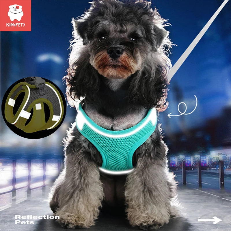 Reflective Breathable Dog Harness Vest for Outdoor Walking  PetLums   