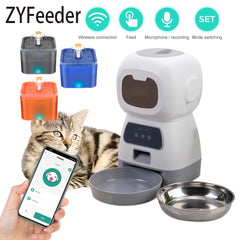 Automatic Pet Feeder WiFi Smart Food Dispenser Cat Dog Bowl: Healthy Feeding & Smart Connection