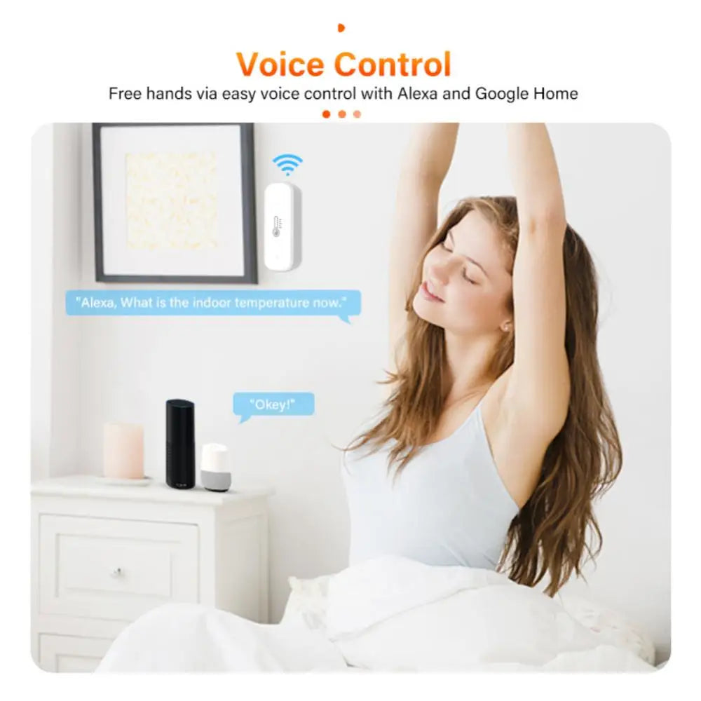 Smart Home Temperature & Humidity Sensor for Alexa & Google Home  petlums.com   