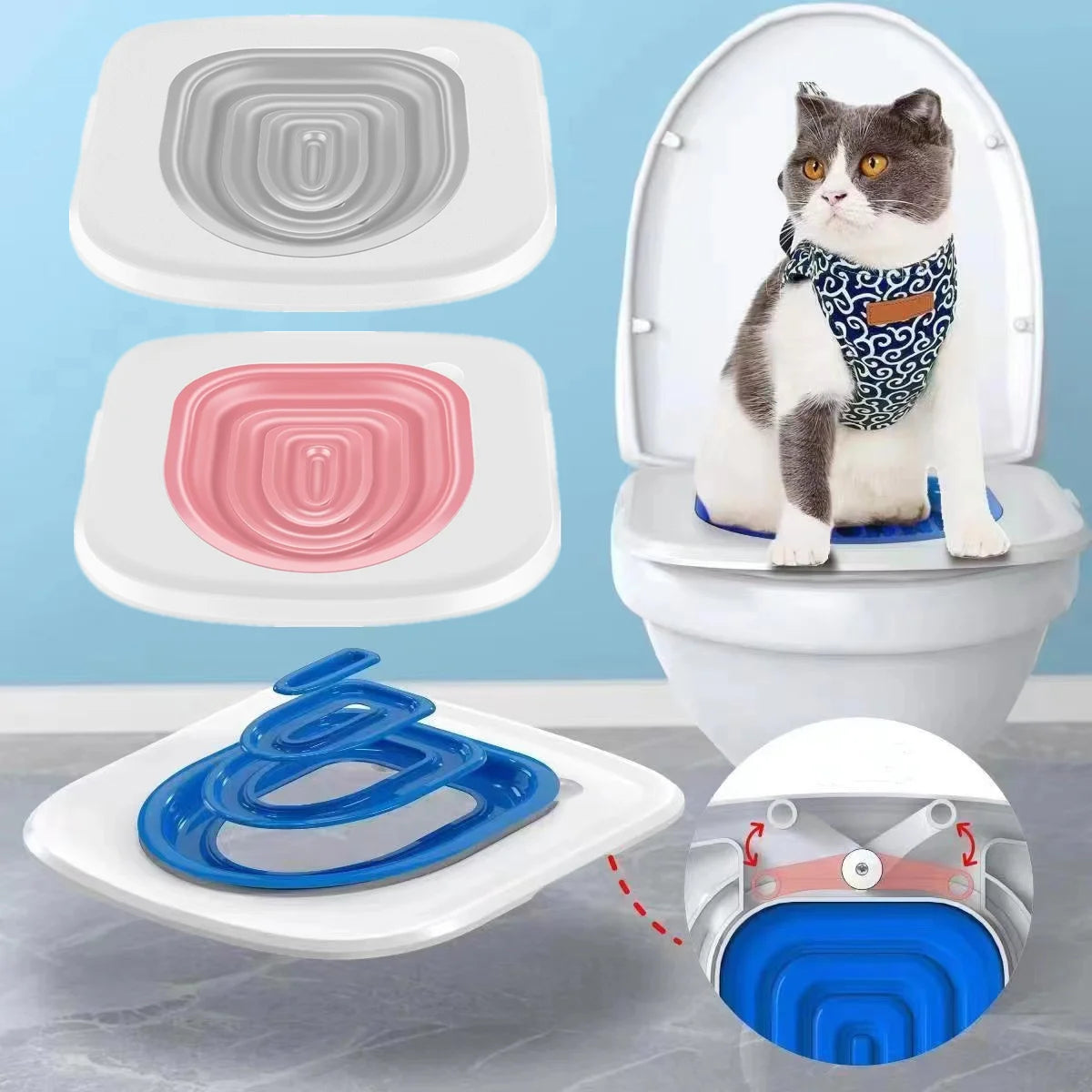 ZK30 Cat Toilet Trainer: Self-Service Training Set for Cats  petlums.com   