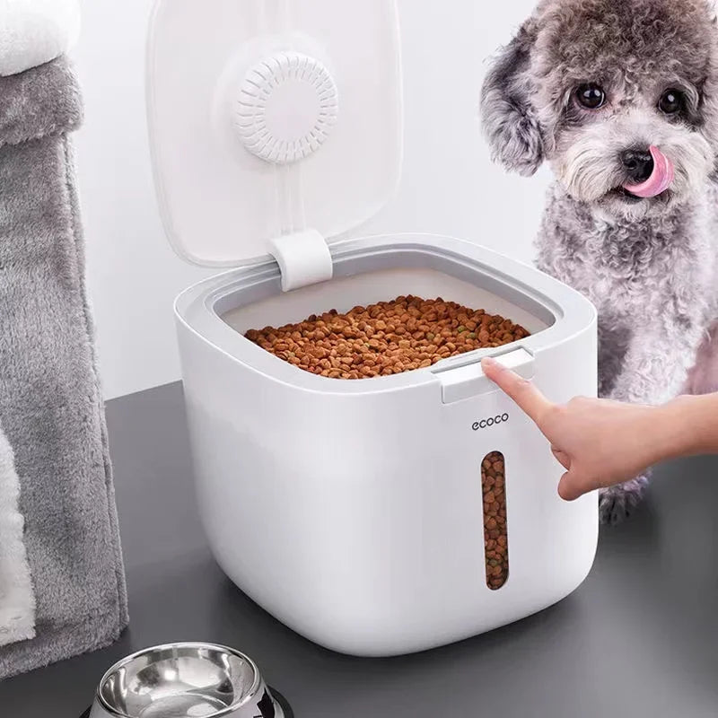 Pet Food Storage Container Seal Airtight with Measuring Cup - Stackable Grain Box  petlums.com   