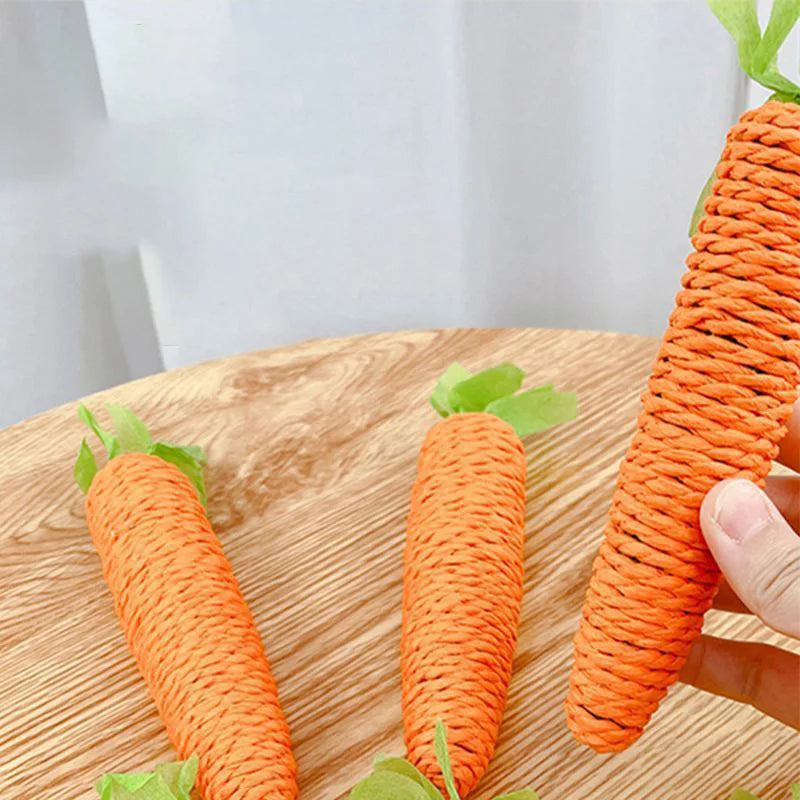 Carrot Cuddle Cat Stick: Interactive Teething & Scratch Toy  petlums.com   