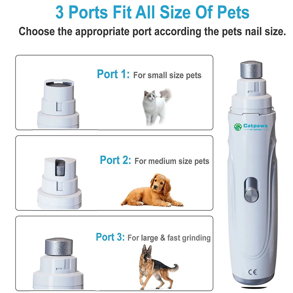 Electric Pet Nail Grinder: Precise Grooming for Dogs and Cats  petlums.com   