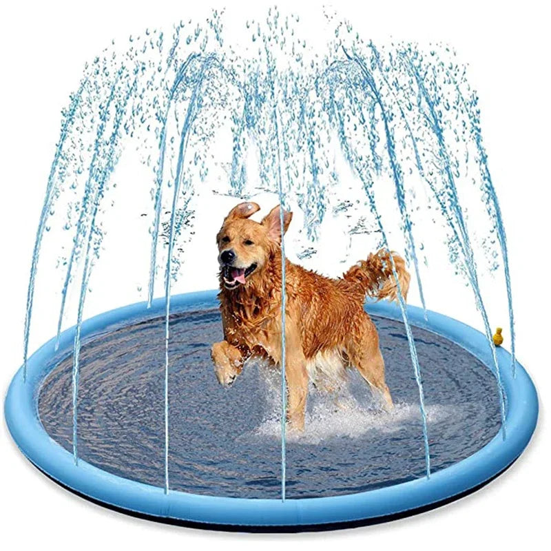 Summer Pet Interactive Water Sprinkler Pad Cooling Mat for Dogs  petlums.com   