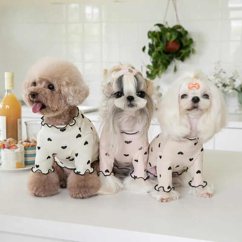 Pet Undercoat Clothes: Embroidered Bear Waffle Vest for Cozy Winter  petlums.com   