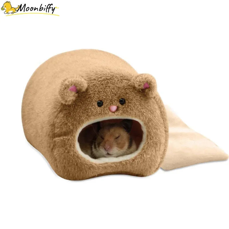 Cozy Pet Hammock: Warm Hanging Nest for Small Pets - Winter Bed for Hamsters, Mice, Guinea Pigs  petlums.com   