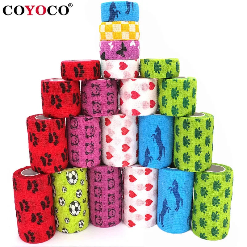 Printed Elastic Bandage Wrap Tape for Joint Support  petlums.com   