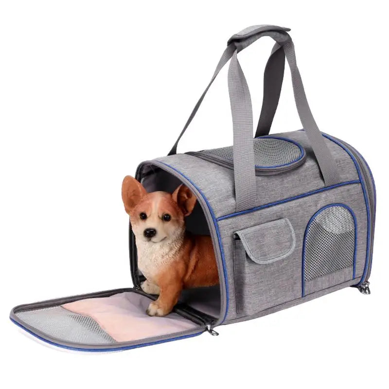 Soft Cat Carrier for Travel - Airline Approved, Collapsible, Portable Pet Bag  petlums.com   