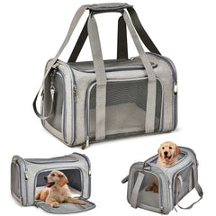 Soft-Sided Dog Cat Carrier Backpack: Airline Approved Travel Bag
