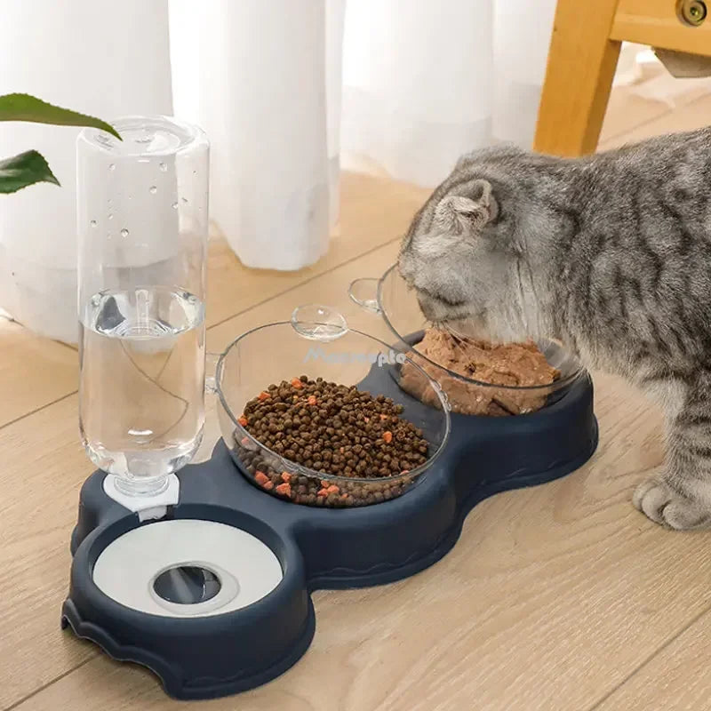 Automatic Pet Feeder & Water Fountain Double Bowl for Cats  petlums.com   