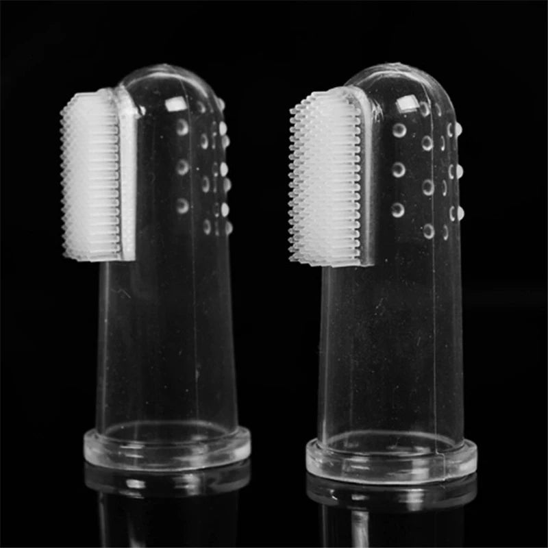 Soft Pet Finger Toothbrush: Bad Breath Tartar Teeth Cleaning Tool  petlums.com   