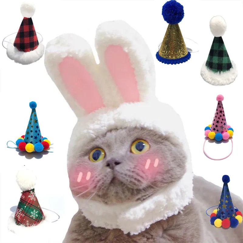 Funny Rabbit Cosplay Cat Dog Costume Hat for Parties & Photos  petlums.com   