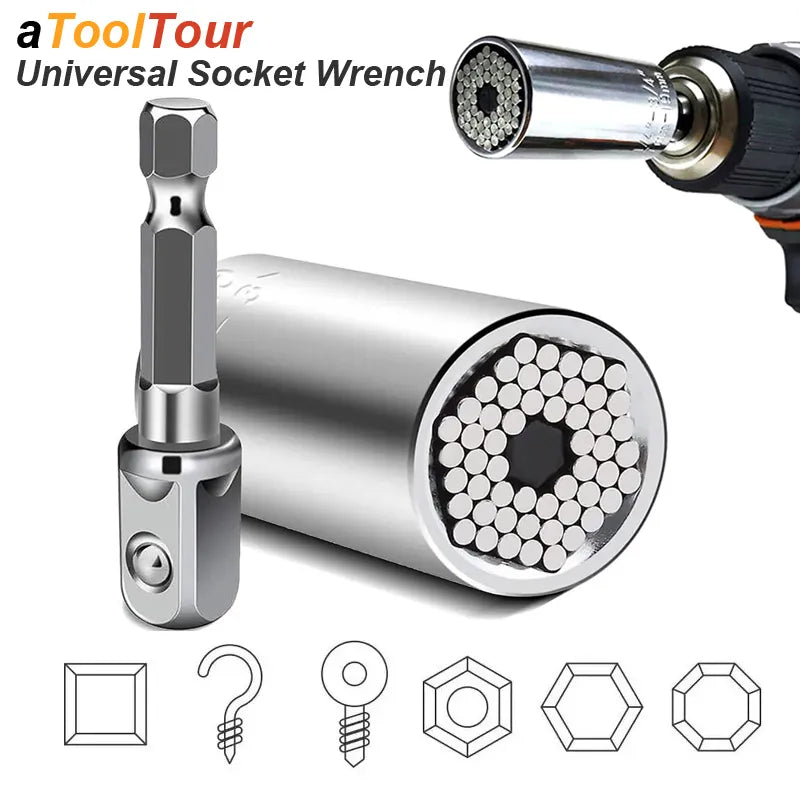 Universal Grip Socket Wrench Set: Versatile tool for home, auto, and construction projects  petlums.com   