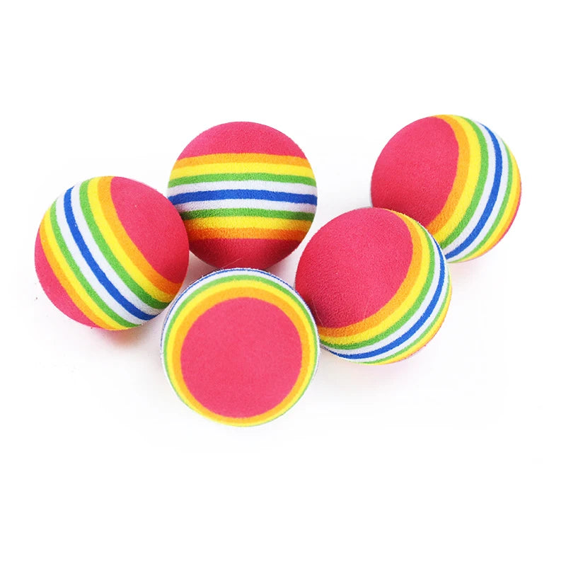 Rainbow Interactive Pet Toy Ball for Cats and Dogs - Fun and Durable Chew Training Toy  petlums.com   