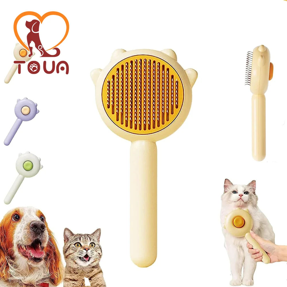 TOUA Cat Massage Comb & Hair Removal Brush for Pets - Grooming Set  petlums.com   